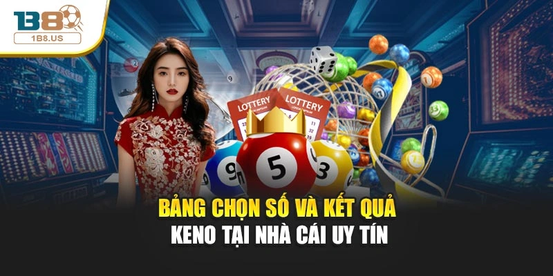 Bảng chọn số và kết quả Keno tại nhà cái uy tín